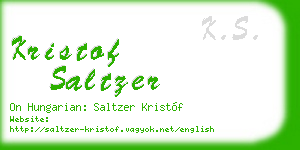 kristof saltzer business card